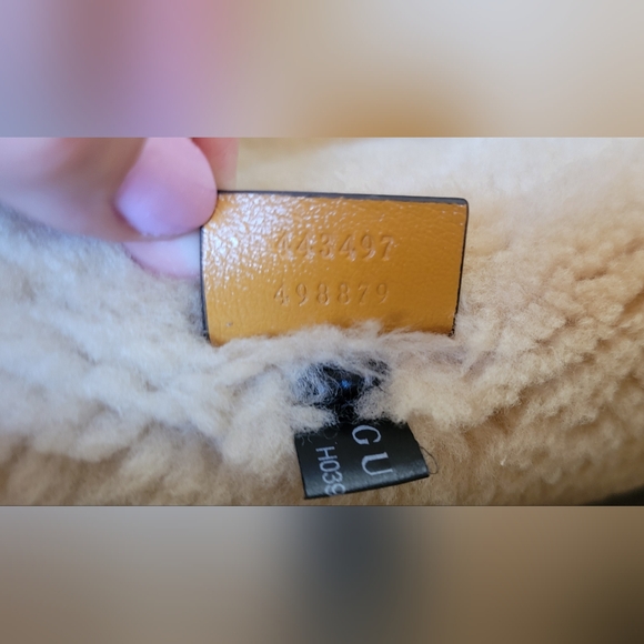 NWT $3600 GUCCI MARMONT TAN SUEDE SHEARLING LAMBSWOOL MEDIUM FLAP SHOULDER BAG - Picture 10 of 14